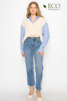 Eco Fabric High Rise Straight Leg Jea