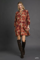 Animal Print Boho Tunic Dress