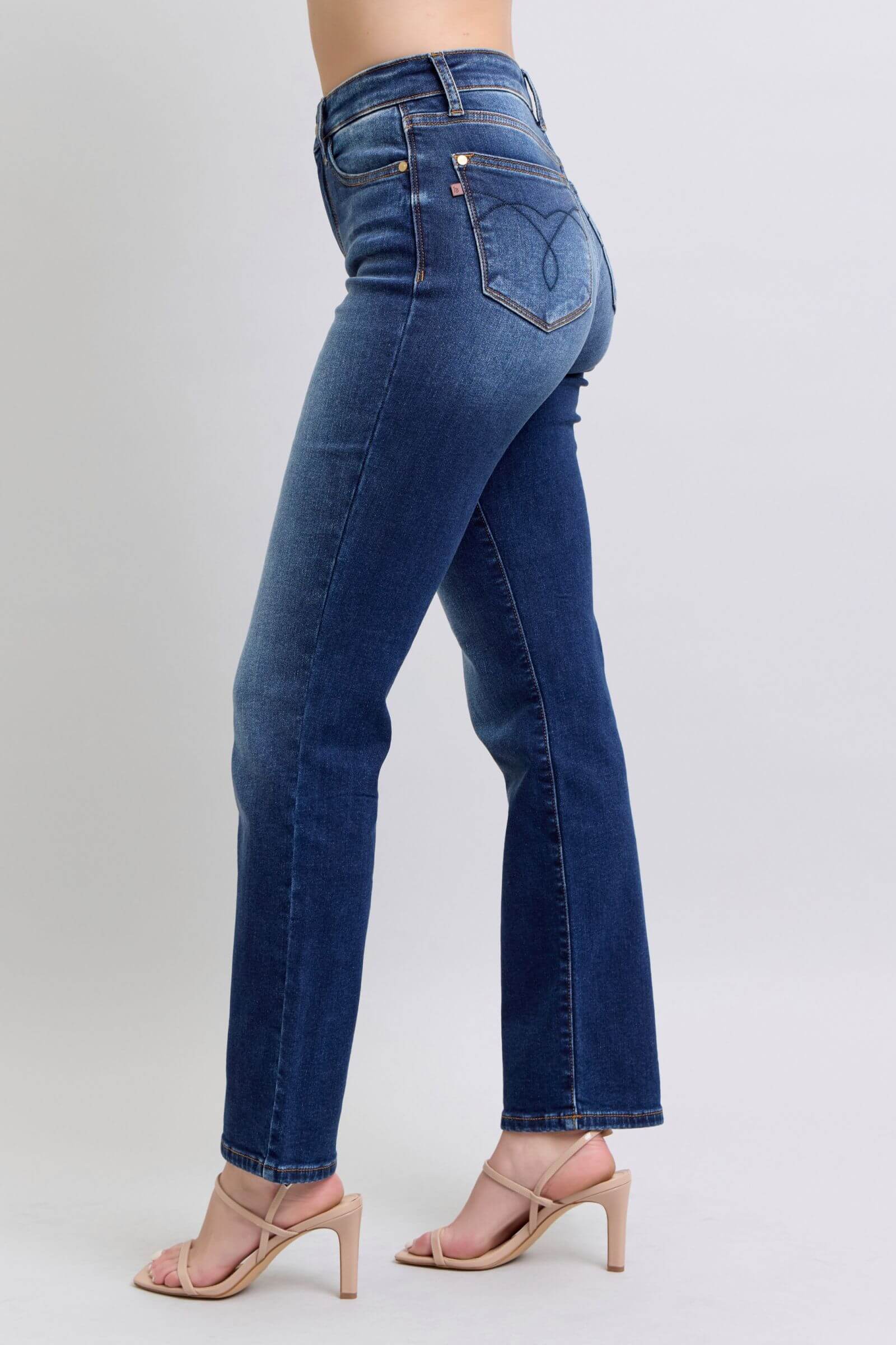 Washed Straight Leg Jeans