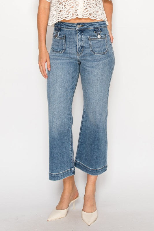 High Rise Crop Palazzo Tummy Control