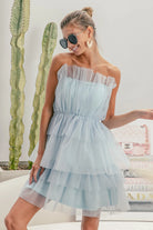 Sleeveless Layered Organza Dress