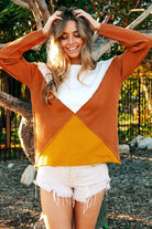 Color Block Geometric Sweater