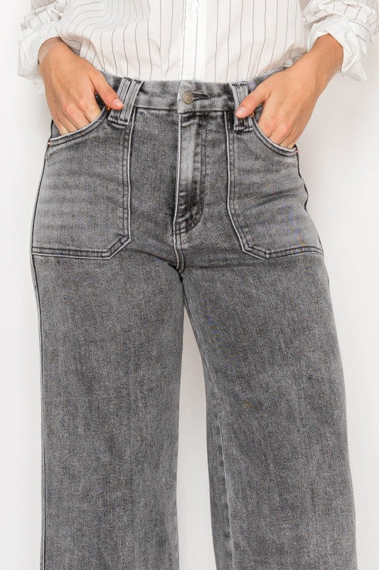 High Rise Palazzo Jeans