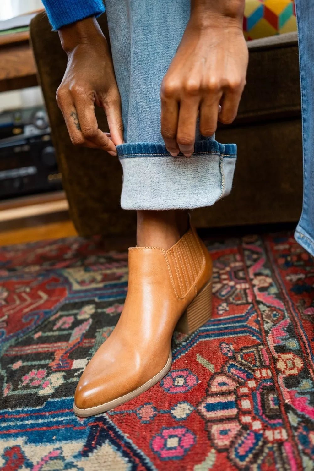 Mid Rise Thermal Bootcut Jeans