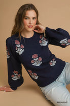 Floral Knit Sweater