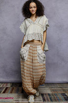 Floral Ruffled Double Gauze Blouse