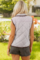 Snap Button Collared Vest
