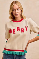 Christmas Merry Letter Blouse