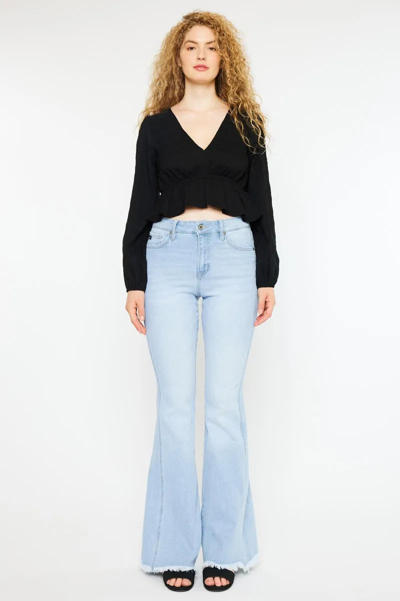 High Rise Curvy Flare Jeans