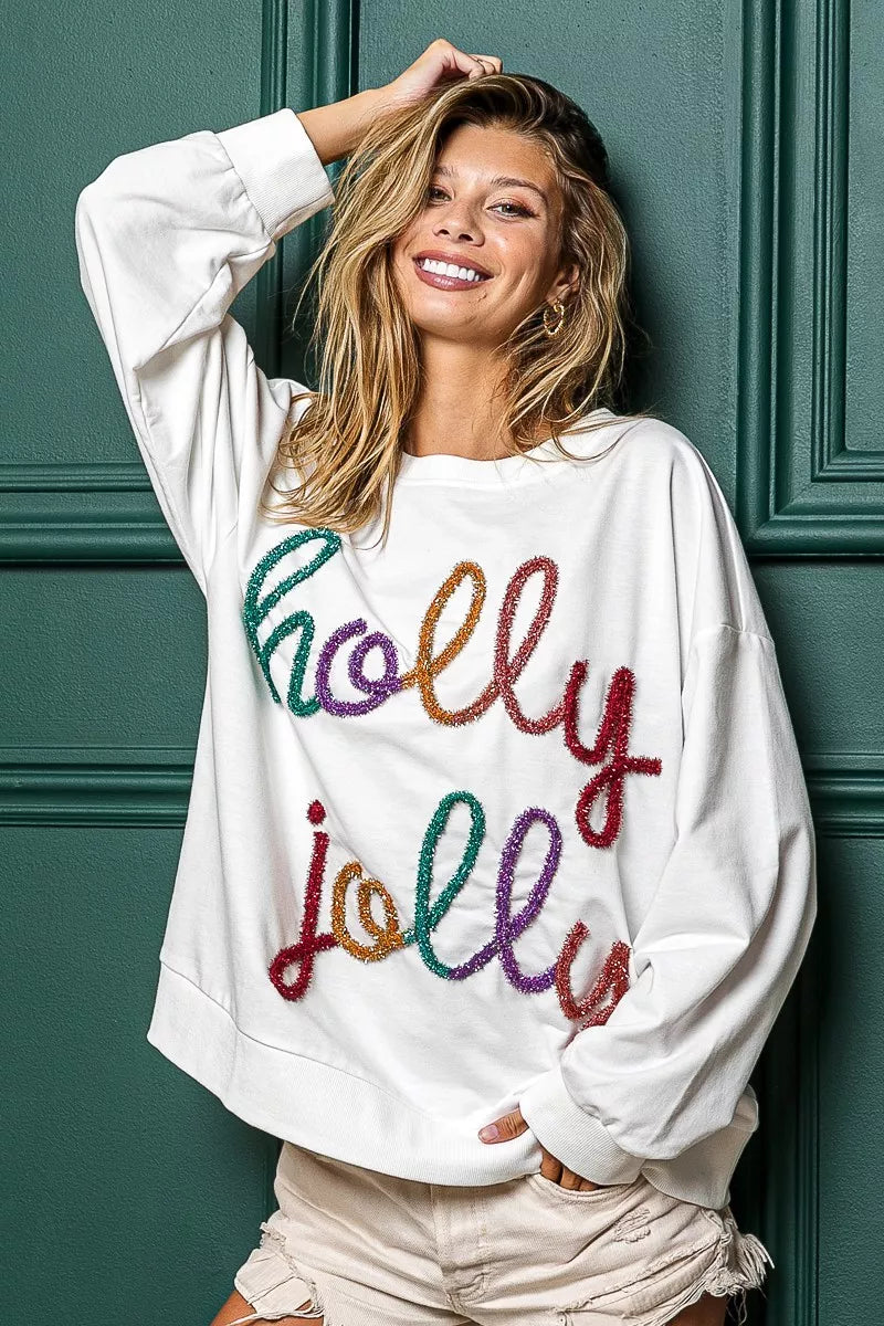 Holly Jolly French Terry Sweatshirt