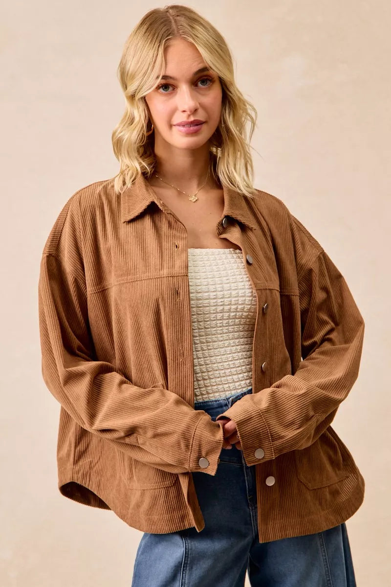 Corduroy Relaxed Fit Shacket