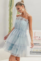 Sleeveless Layered Organza Dress