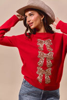 Sequins Embellished Christmas Sweater