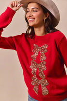 Sequins Embellished Christmas Sweater