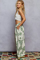 Floral Printed Woven Wide Leg Pants