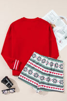 Christmas SLEIGH Top and Snowflake Shorts Set