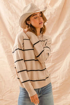 Stripe Crew Neck Sweater