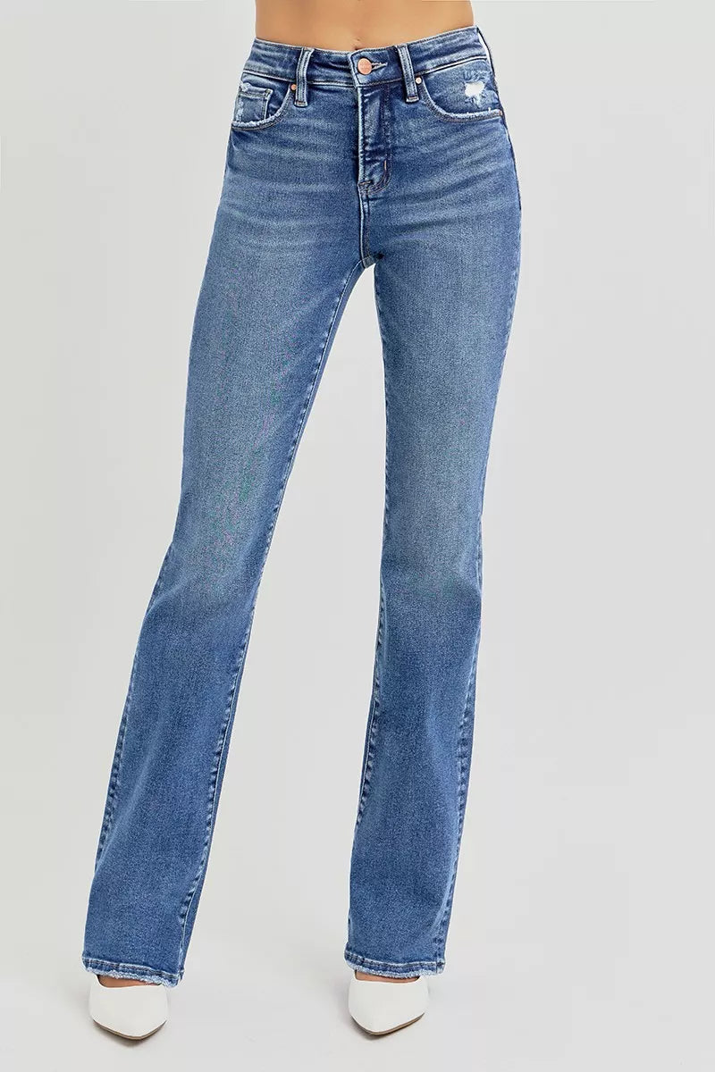 Tummy Control High Rise Straight Jeans