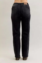 Judy Blue Mid Rise Straight Western Seam Detail Jeans