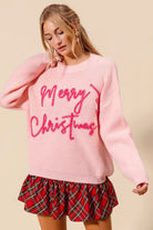 SO ME Merry Christmas Tinsel Lettering Sweater