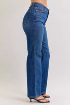 High Waist Tummy Control Straight Jeans