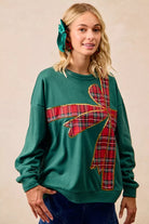 Plaid Christmas Fleece Pullover