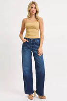 Mid Rise Wide Baggy Jeans