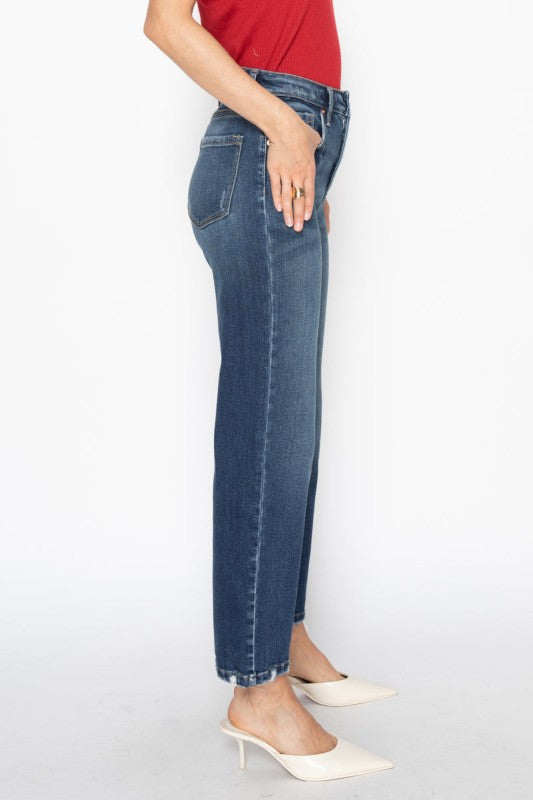 Tummy Control High Rise Straight Jeans