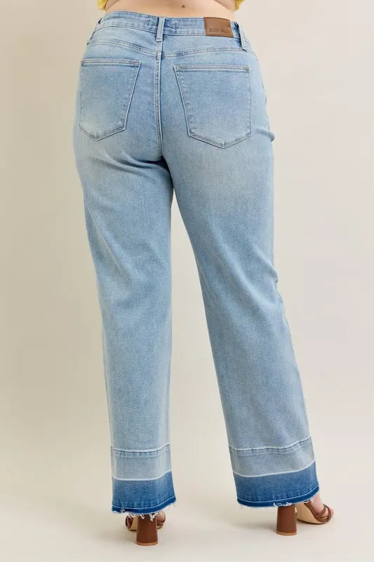 Release Hem Wide Leg Jeans