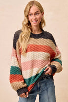 Color Block Chunky Sweater