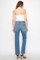 Tummy Control High Rise Slim Straight Jeans