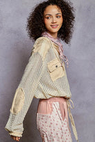 Textured Woven Button Down Hooded Shirt