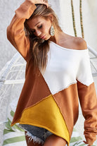 Color Block Geometric Sweater