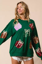 Sequin Christmas Gift Box Sweater