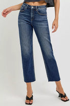 High Rise Slim Barrel Jeans