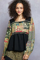 Balloon Sleeve Peplum Blouse