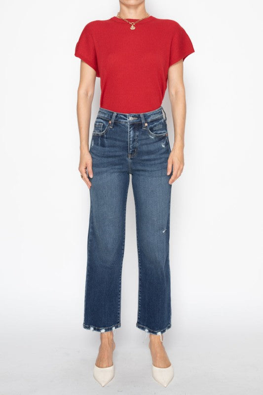 Tummy Control High Rise Straight Jeans