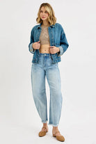Oversized Cargo Pocket Denim Jacket