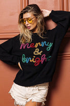 Tinsel Lettering Christmas Sweater