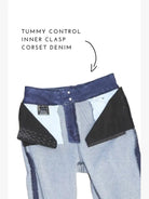 ECO FRIENDLY CORSET CROP FLARE JEANS