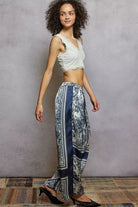Floral Printed Woven Wide Leg Pants