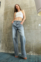 Adjustable Waistband High Rise Baggy Wi