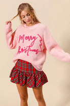SO ME Merry Christmas Tinsel Lettering Sweater