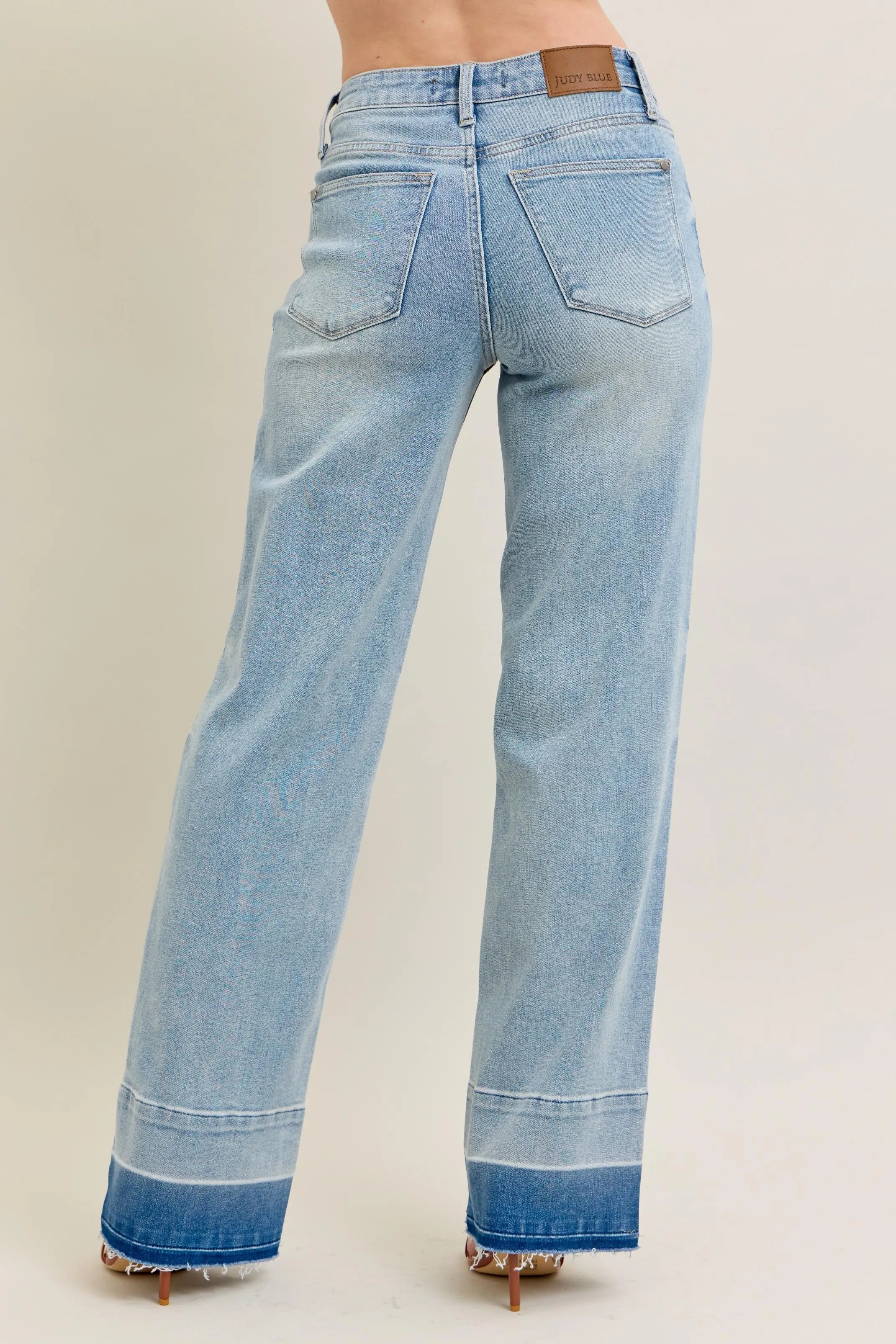 Release Hem Wide Leg Jeans