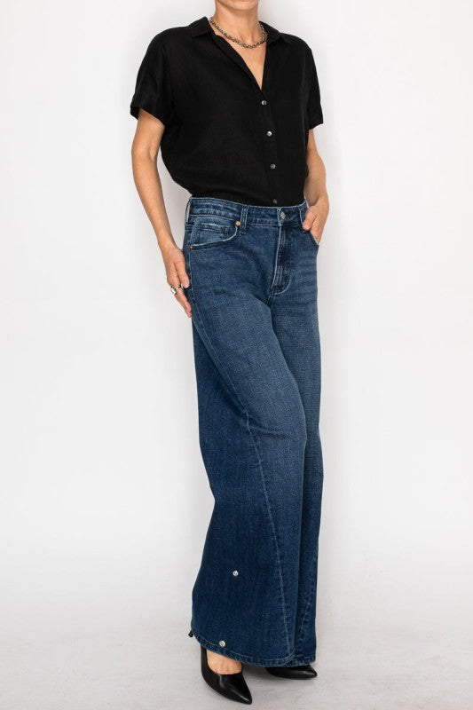 High Rise A-Wide Jeans