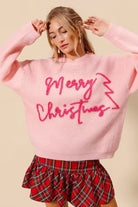 SO ME Merry Christmas Tinsel Lettering Sweater