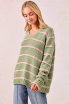 Striped Long Sleeve Sweater