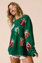 Sequin Christmas Gift Box Sweater