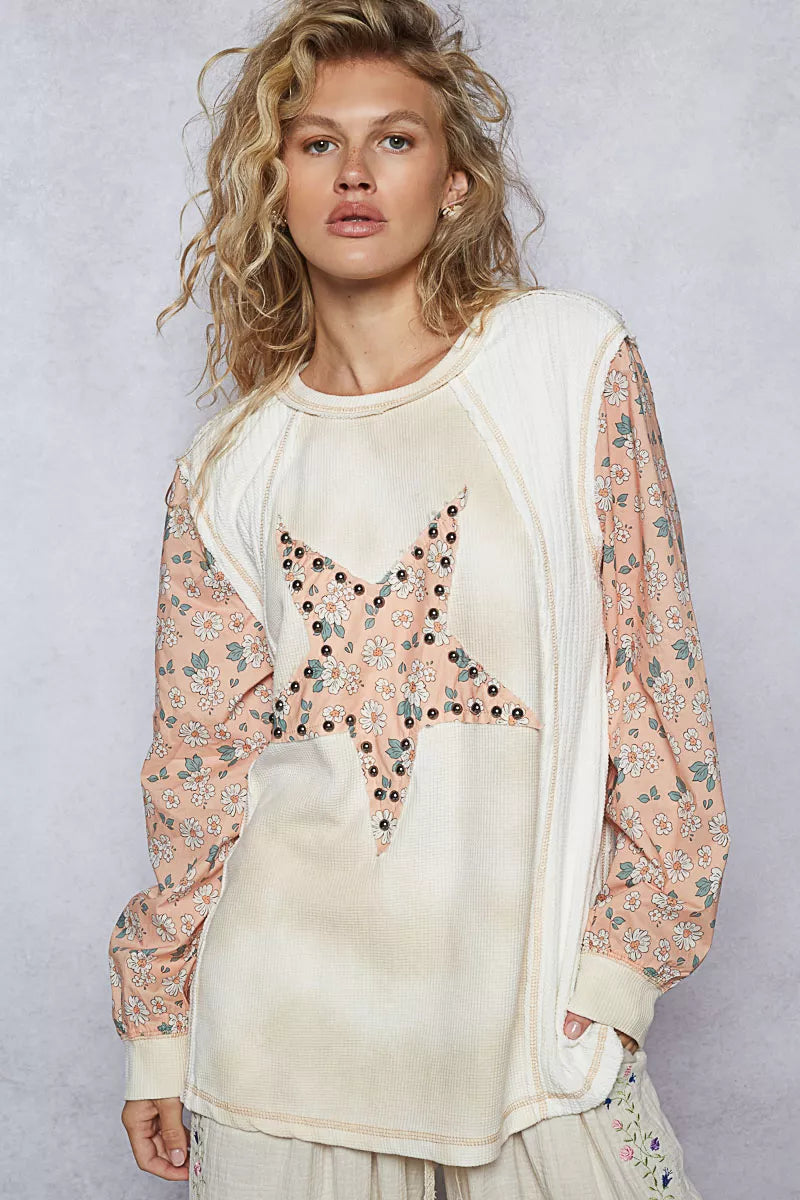 Exposed Seam Star Patch Thermal Top