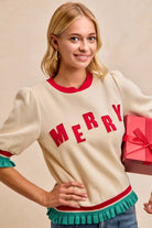 Christmas Merry Letter Blouse
